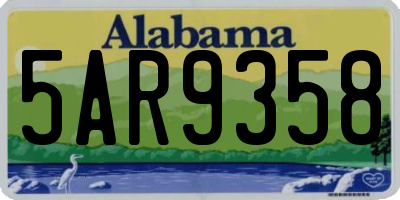 AL license plate 5AR9358