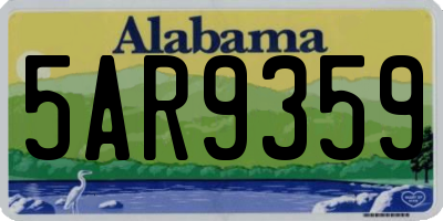 AL license plate 5AR9359