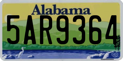 AL license plate 5AR9364