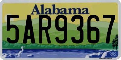 AL license plate 5AR9367