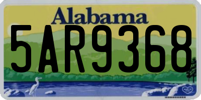 AL license plate 5AR9368