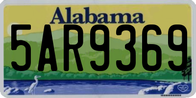 AL license plate 5AR9369
