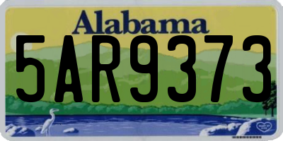 AL license plate 5AR9373