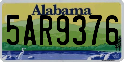 AL license plate 5AR9376