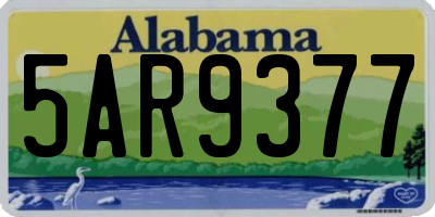 AL license plate 5AR9377