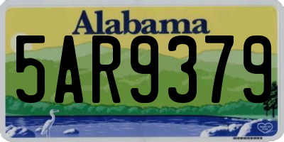 AL license plate 5AR9379