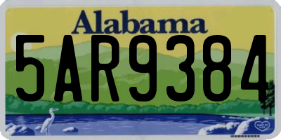AL license plate 5AR9384