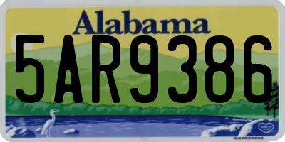 AL license plate 5AR9386