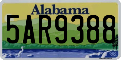 AL license plate 5AR9388
