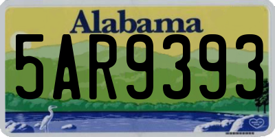 AL license plate 5AR9393