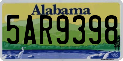 AL license plate 5AR9398