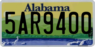 AL license plate 5AR9400