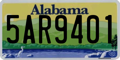 AL license plate 5AR9401