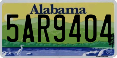 AL license plate 5AR9404