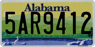 AL license plate 5AR9412