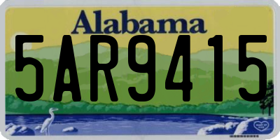 AL license plate 5AR9415