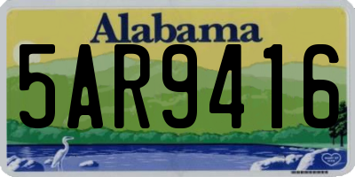 AL license plate 5AR9416