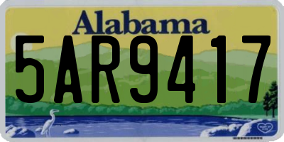 AL license plate 5AR9417