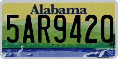 AL license plate 5AR9420
