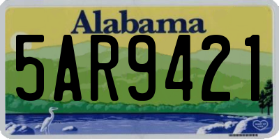 AL license plate 5AR9421