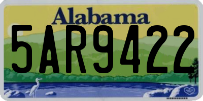 AL license plate 5AR9422