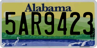 AL license plate 5AR9423