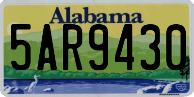 AL license plate 5AR9430