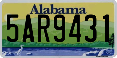 AL license plate 5AR9431