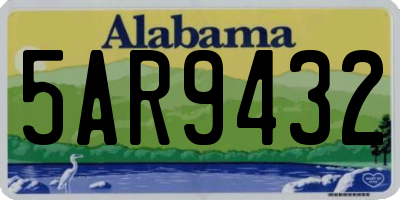 AL license plate 5AR9432