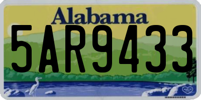 AL license plate 5AR9433