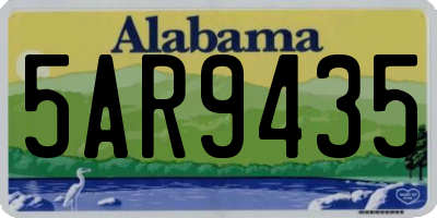 AL license plate 5AR9435