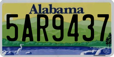 AL license plate 5AR9437