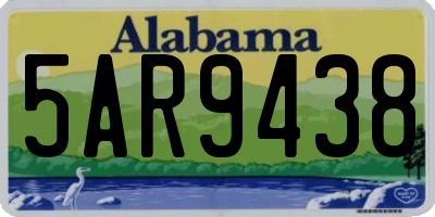 AL license plate 5AR9438