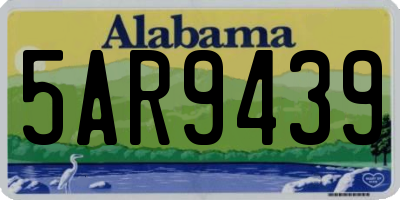AL license plate 5AR9439