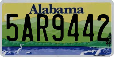AL license plate 5AR9442