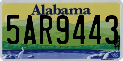 AL license plate 5AR9443