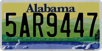 AL license plate 5AR9447