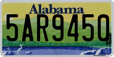 AL license plate 5AR9450