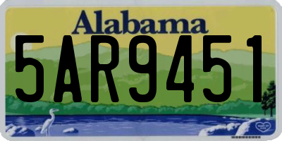 AL license plate 5AR9451