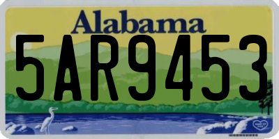 AL license plate 5AR9453