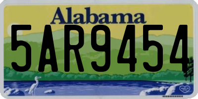 AL license plate 5AR9454
