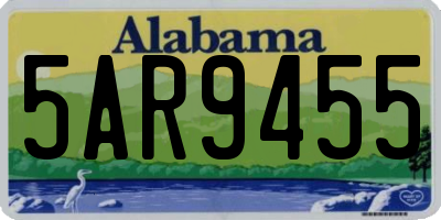 AL license plate 5AR9455