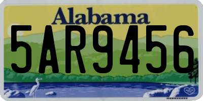 AL license plate 5AR9456