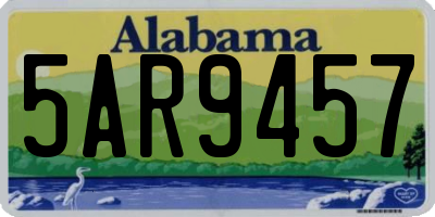 AL license plate 5AR9457