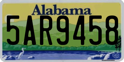 AL license plate 5AR9458