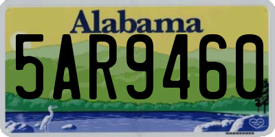 AL license plate 5AR9460