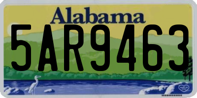 AL license plate 5AR9463
