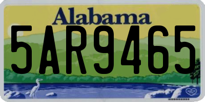 AL license plate 5AR9465