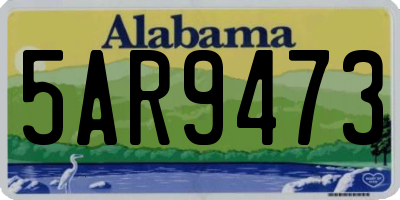 AL license plate 5AR9473