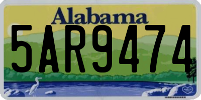 AL license plate 5AR9474